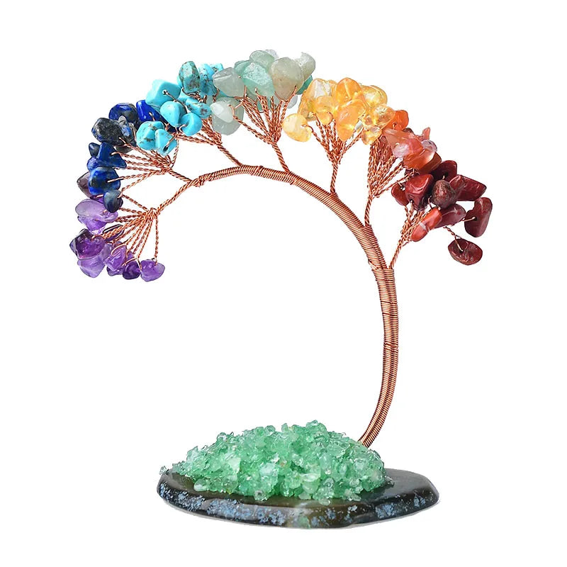 Arbres de crystal multicolor-fond-blanc