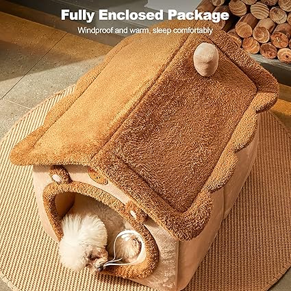 Niche-pour-Chat-exterieur-marron-dessus