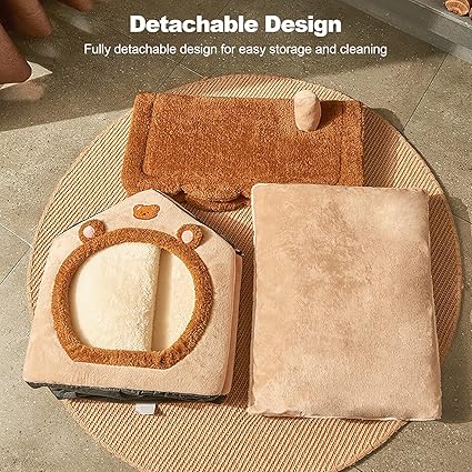 Niche-pour-Chat-exterieur-marron-pliable