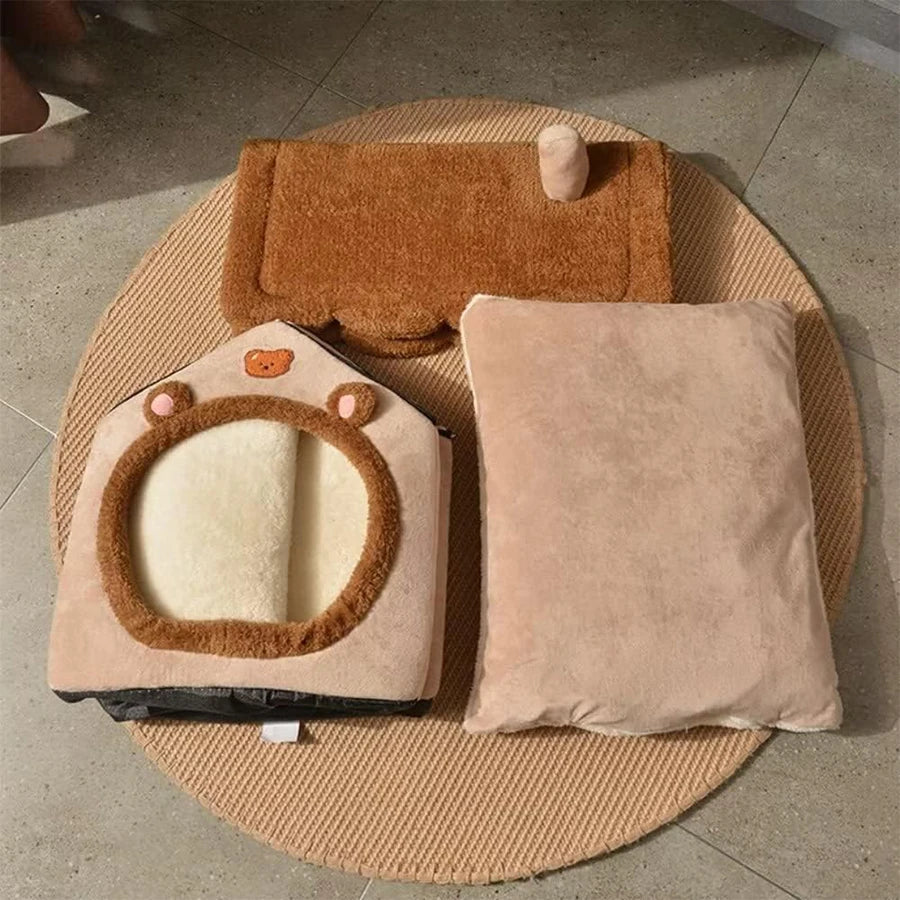Niche-pour-Chat-exterieur-marron-rangement-facile