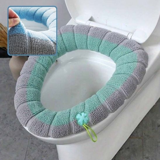 Protege-cuvette-WC-verte-trefle-puces