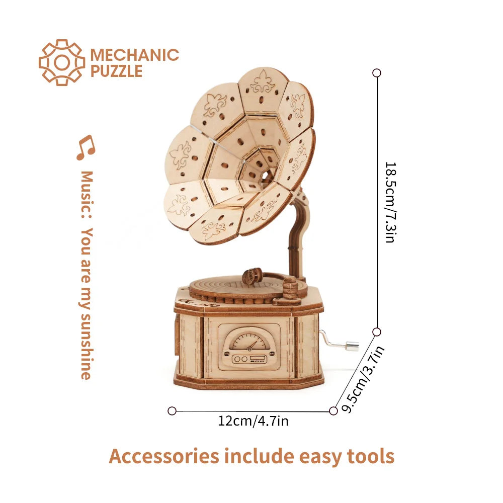 Puzzle-3D-gramophone