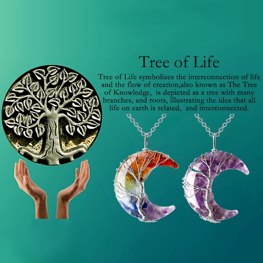 Collier arbre de vie | 7 chakras - CAP OCEAN BIEN-ETRE