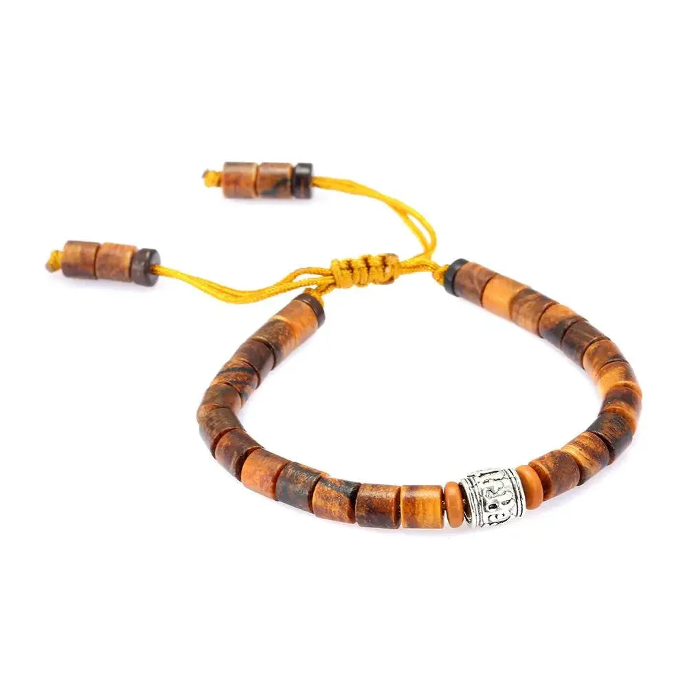 Bracelet Tibetain de perles Mala en bois - CAP OCEAN BIEN-ETRE