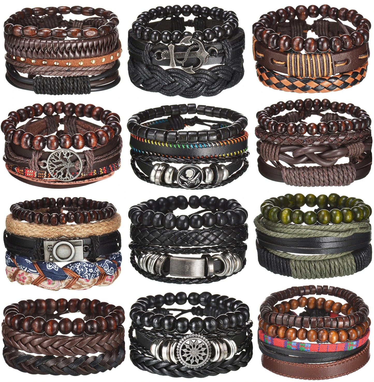 Bracelets En Cuir Tressés - CAP OCEAN BIEN-ETRE