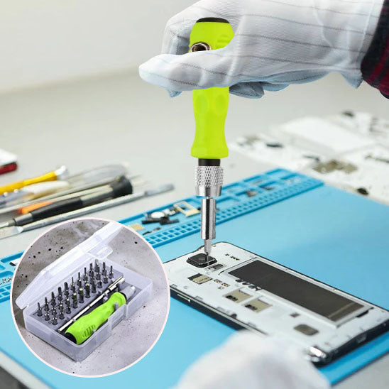 Tournevis-vert-fluo-smartphone-reparation