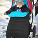 Chancelière Poussette Hiver Grande Taille 110 Cm - Universelle, Imperméable & Chaude - Cosy Ergonomique Gris - 5