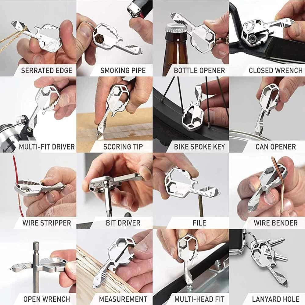 24-in-1 Multi-Function Bottle Opener Keychain