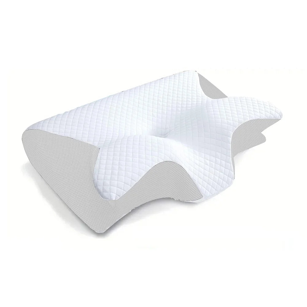 oreiller-cervical-butterfly-sleep-gris-clair-blanc