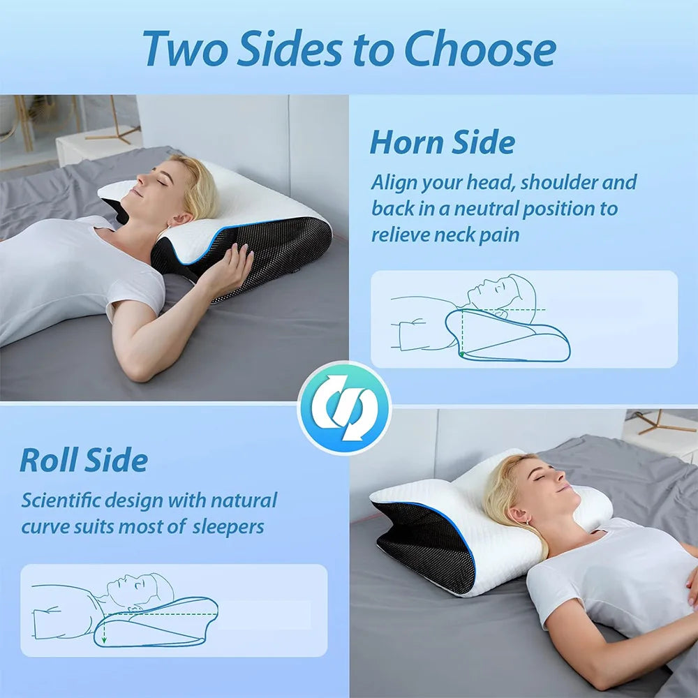 oreiller-cervical-butterfly-sleep-noir-blanc-2-positions