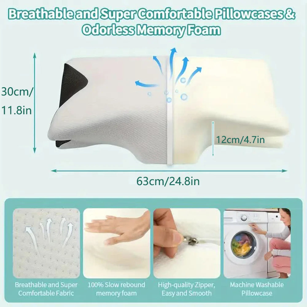 oreiller-cervical-butterfly-sleep-noir-blanc-dimensions