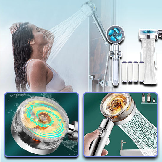 Pommeau de douche à ventilateur turbocompressé | pour le massage - CAP OCEAN BIEN-ETRE
