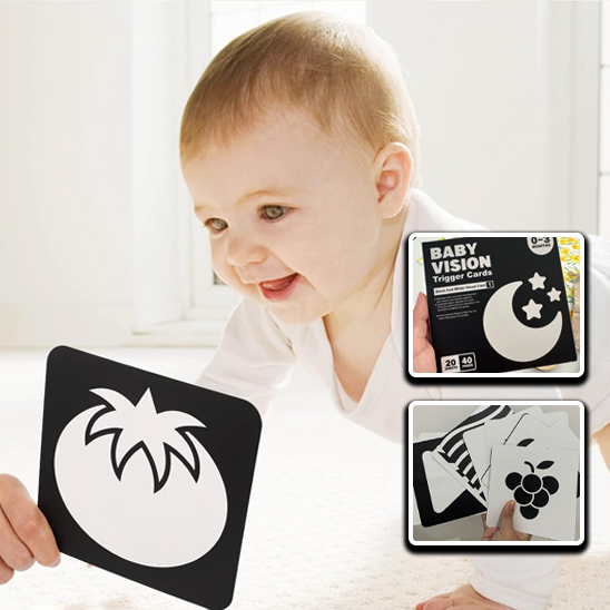 Carte de stimulation visuelle pour bebe - CAP OCEAN BIEN-ETRE