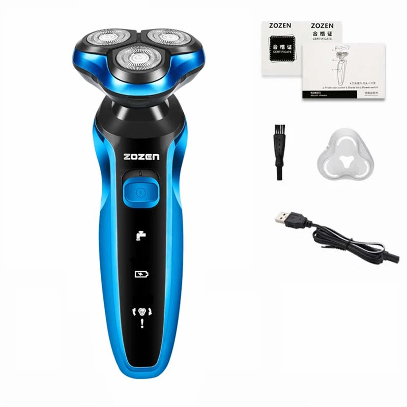 rasoir_electrique_homme_zozen Bleu accessoire