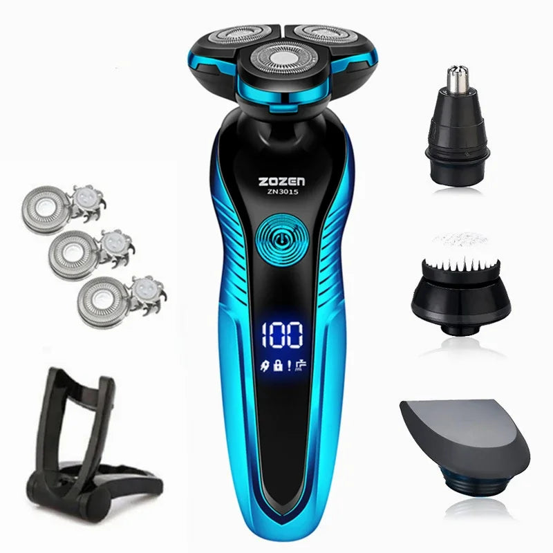 rasoir_electrique_homme_zozen Bleu accessoires support et lames divers brosses