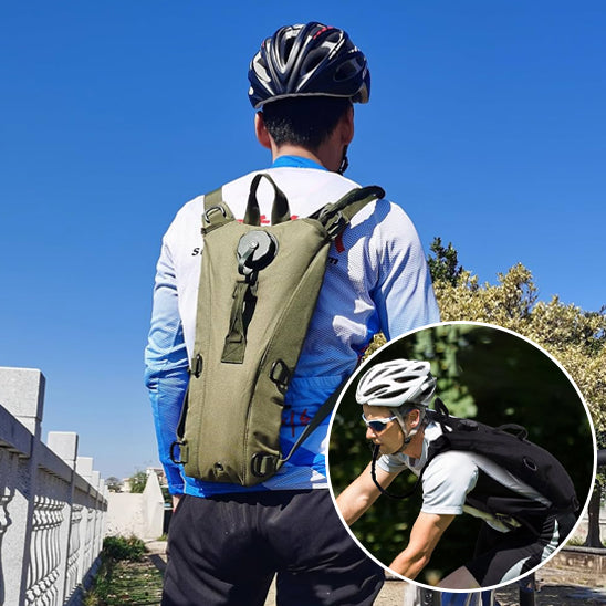 sac-a-dos-hydratation-kaki-sur-cycliste
