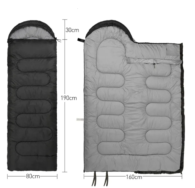 sac-de-couchage-noir-taille