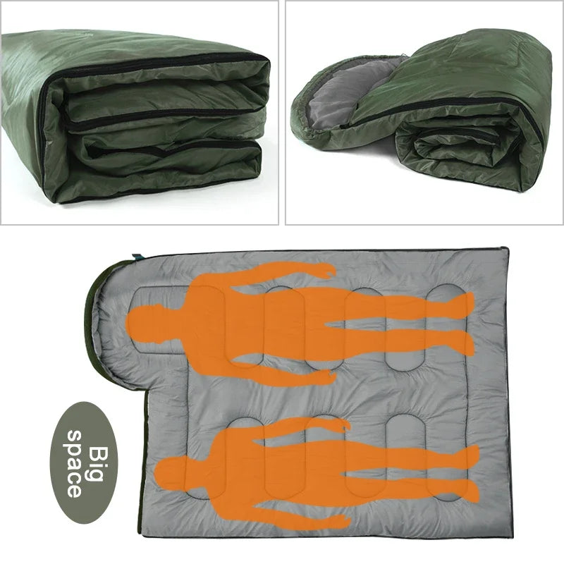 sac-de-couchage-vert-kaki-confortable