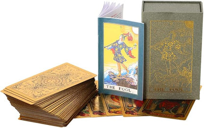 Jeu de tarot de luxe en feuille d'or