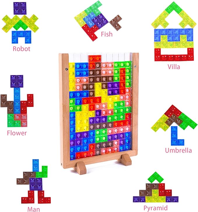 Jeux d'empilement 3D Jouets Montessori style TETRIS™