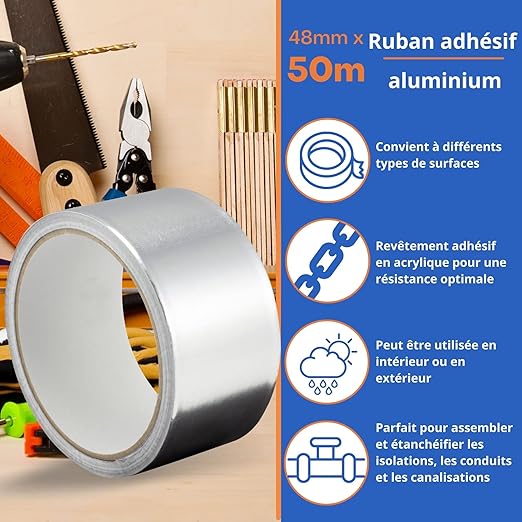 Ruban adhésif en aluminium résistant