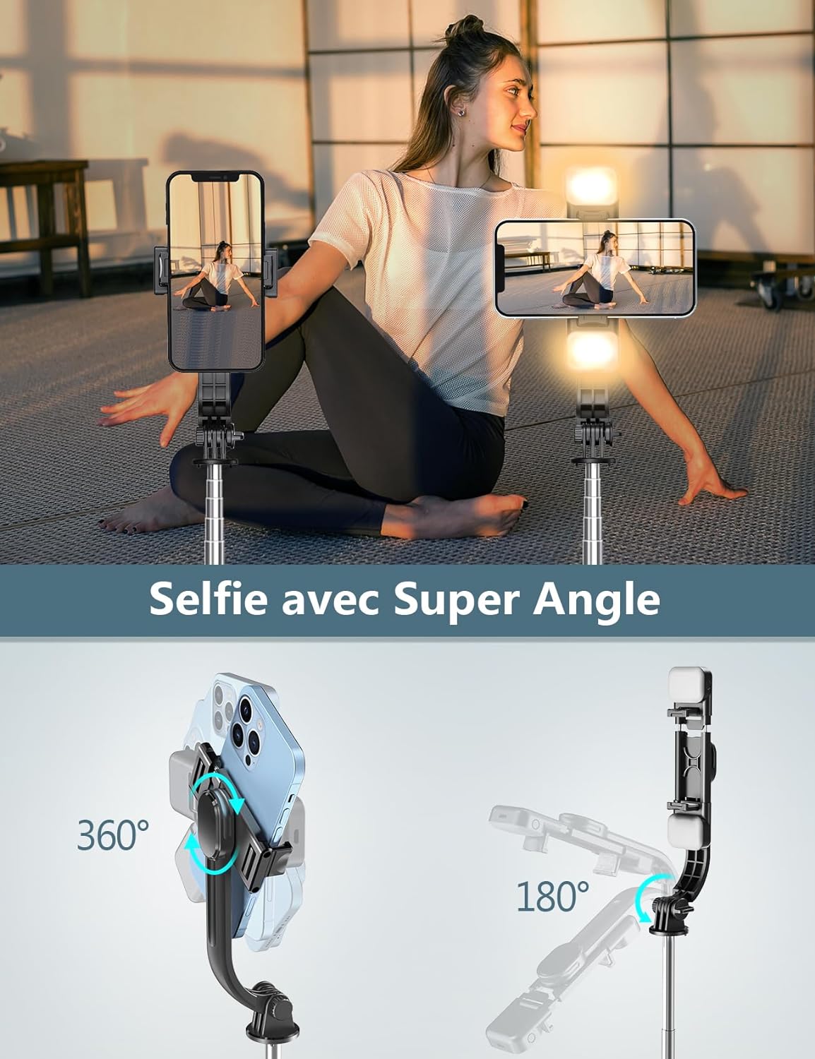 Trépied/perche à selfie