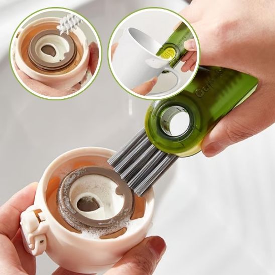 Brosse-multifonction-verte-bouchons-sans-puces