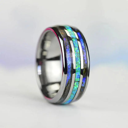 Bague de mariage en tungstène pour hommes - CAP OCEAN BIEN-ETRE