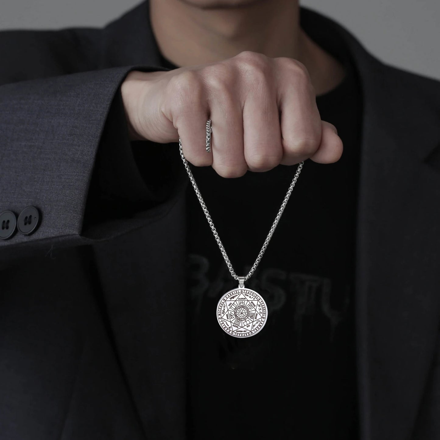 Collier avec pendentif homme | Sceau des 7 archanges