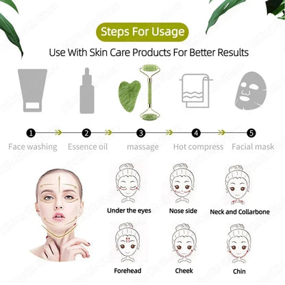 Rouleau de Massage Visage Gua Sha : Votre Secret Beauté Anti-Âge