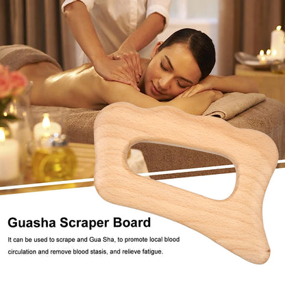 Outil de massage Gua Sha en bois | Hêtre naturel