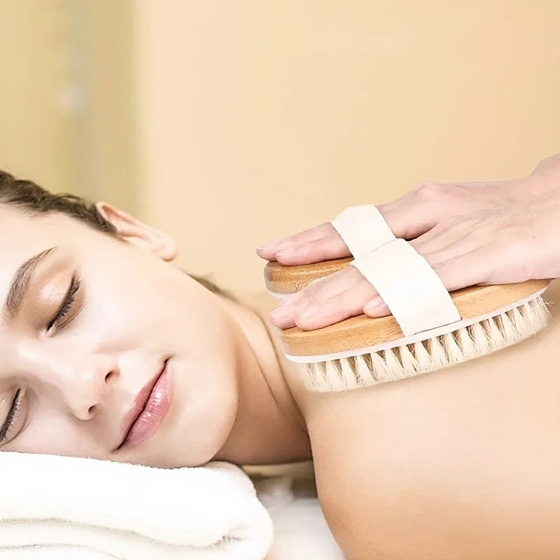 Brosse de bain SPA à poils naturels pour le corps | Raffermissante
