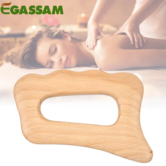 Outil de massage Gua Sha en bois | Hêtre naturel