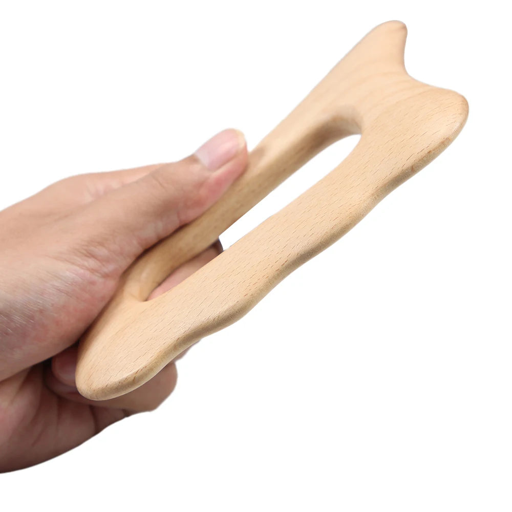 Outil de massage Gua Sha en bois | Hêtre naturel