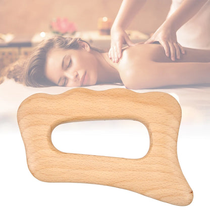 Outil de massage Gua Sha en bois | Hêtre naturel