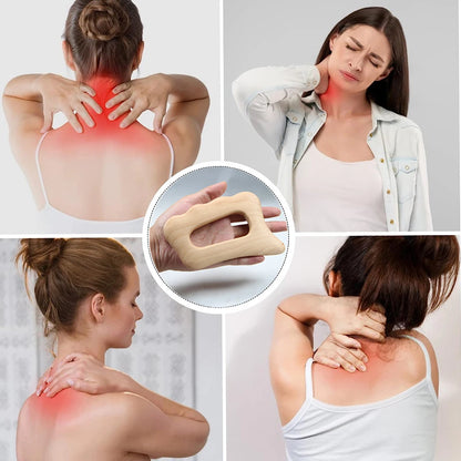 Outil de massage Gua Sha en bois | Hêtre naturel