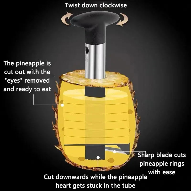 Découpe Ananas en Acier Inoxydable