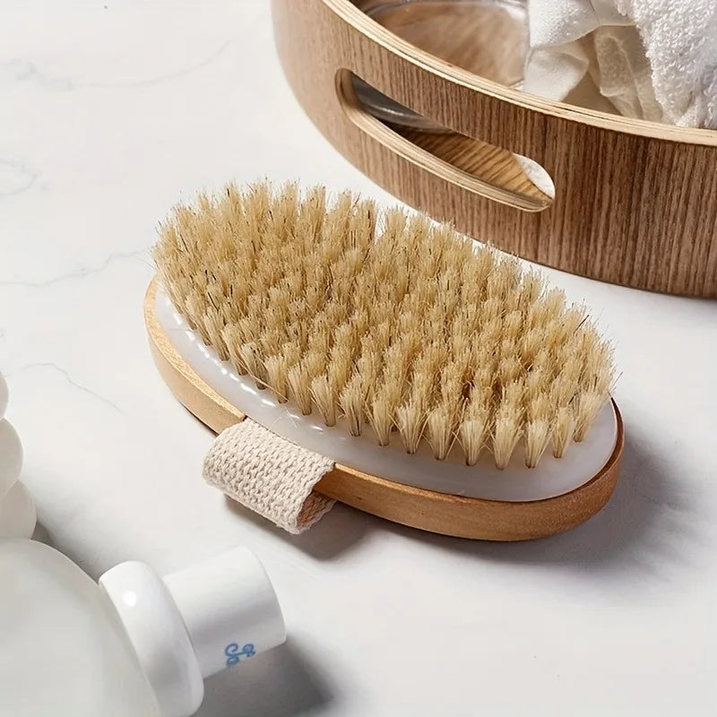Brosse de bain SPA à poils naturels pour le corps | Raffermissante