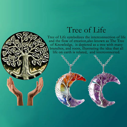 Collier arbre de vie | 7 chakras - CAP OCEAN BIEN-ETRE