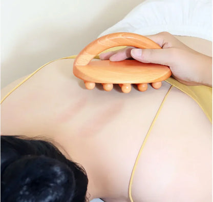 Brosse energétique Gua Sha | Bois Naturel Apaisant