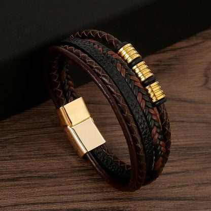 Bracelet en cuir Fashion pour hommes - CAP OCEAN BIEN-ETRE