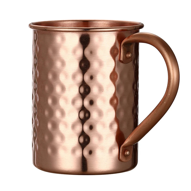 Moscow Mule Tasses En Cuivre Pur 22 Gauge - Lot De 2 Avec Doseur Et Cuillères - 450 Ml