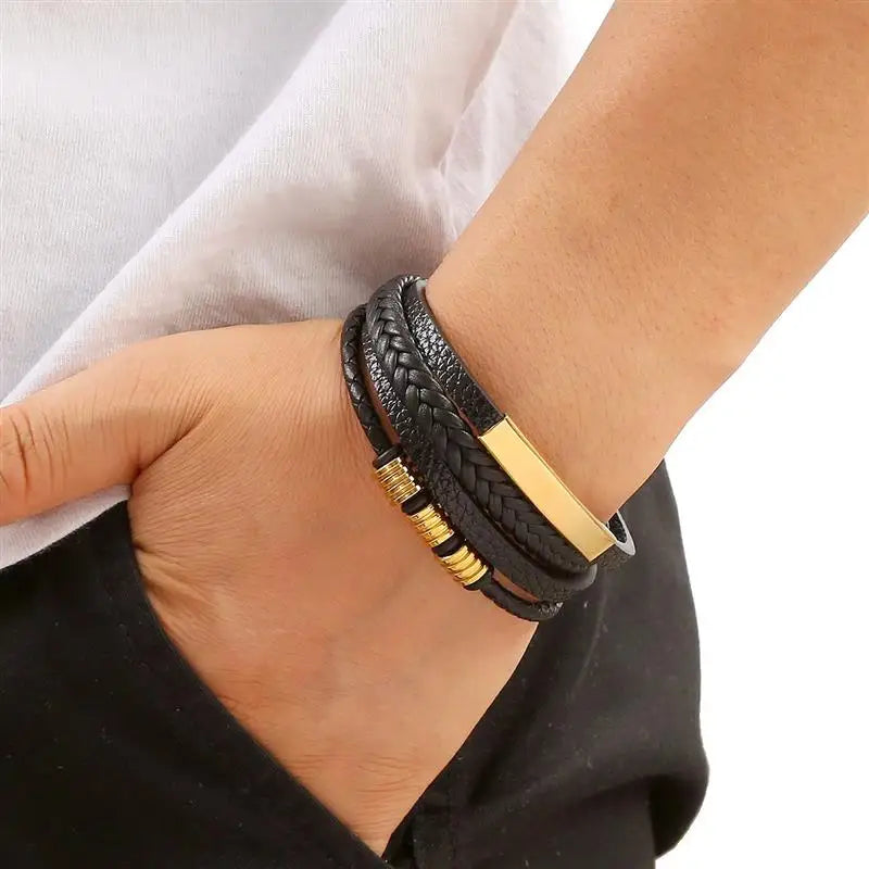 Bracelet en cuir Fashion pour hommes