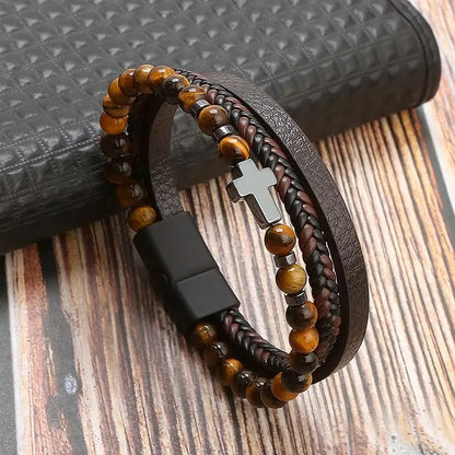 Bracelet en cuir Fashion pour hommes