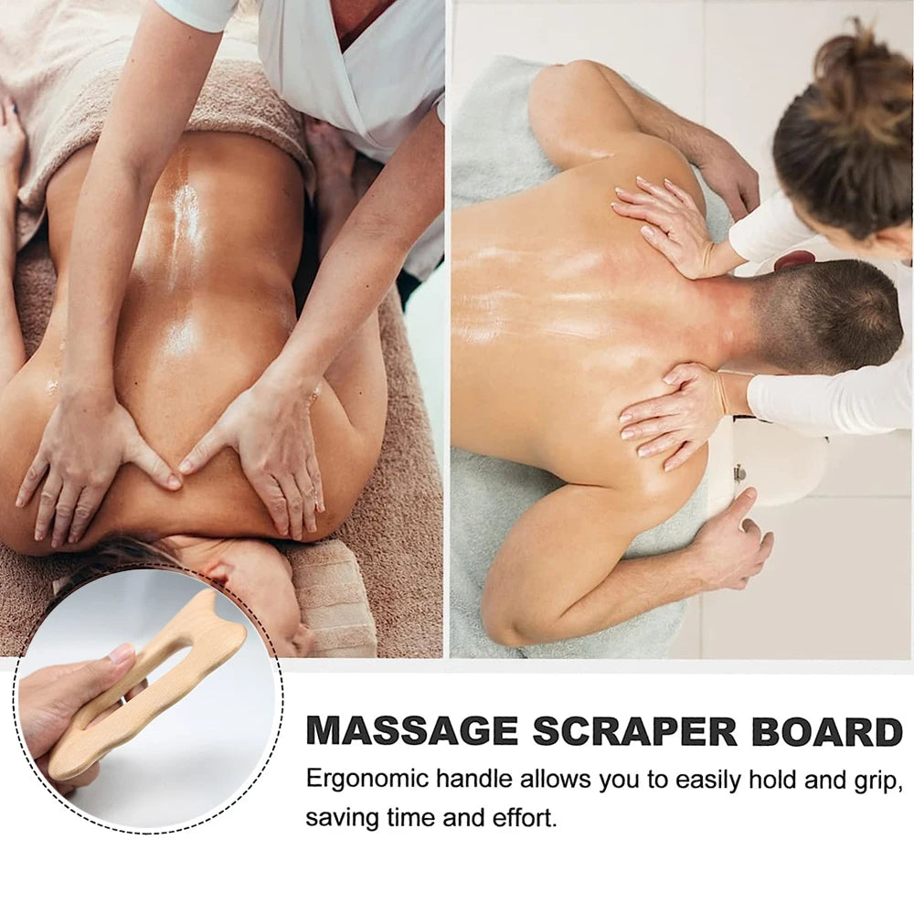 Outil de massage Gua Sha en bois | Hêtre naturel