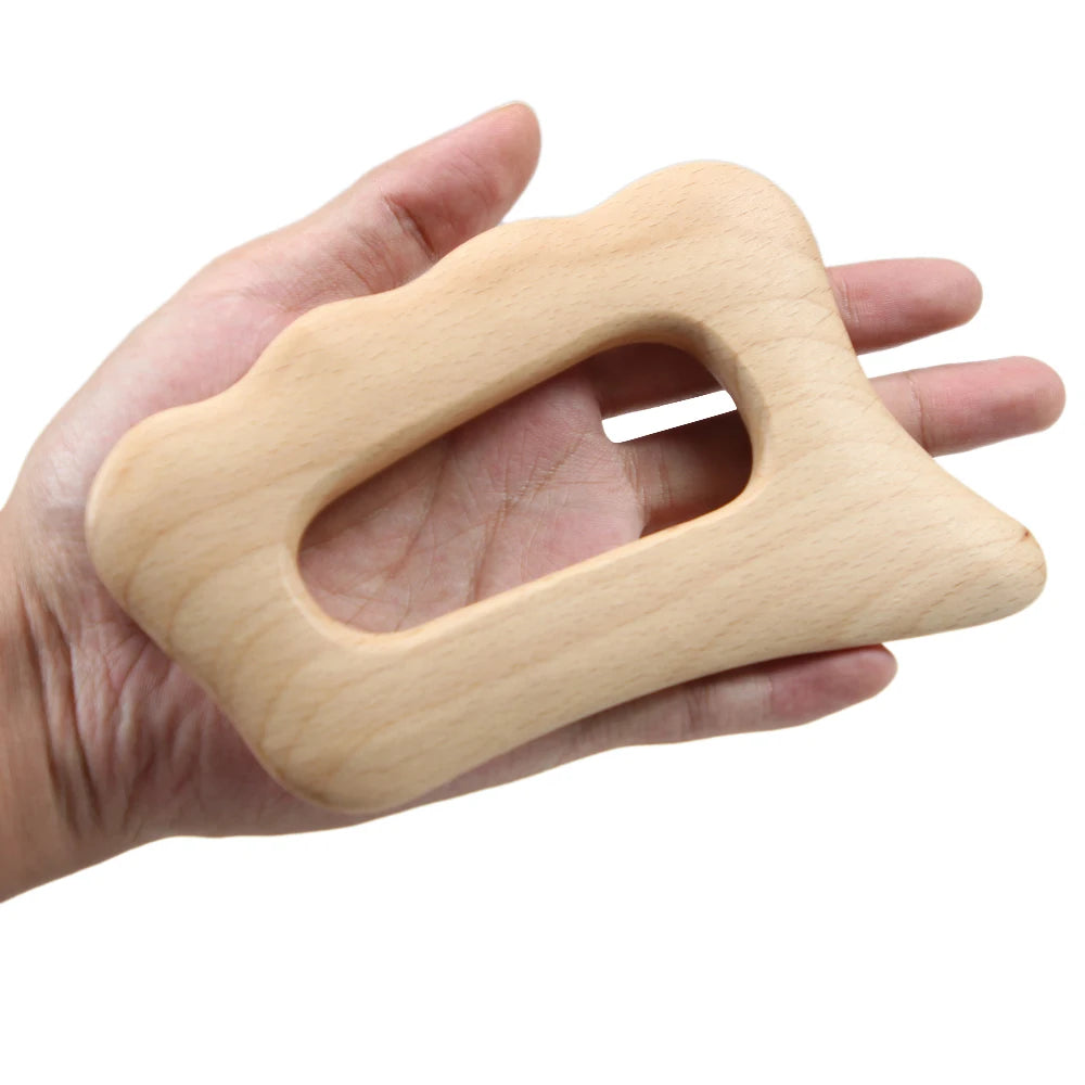 Outil de massage Gua Sha en bois | Hêtre naturel