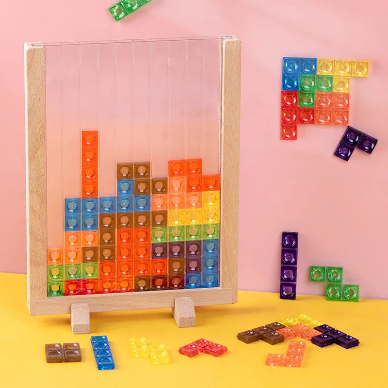 Jeux d'empilement 3D Jouets Montessori style TETRIS™ - CAP OCEAN BIEN-ETRE