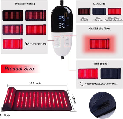 Tapis de luminothérapie rouge présentation