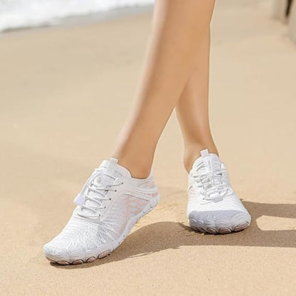 chaussures-pieds-nu-sport-blanche-plage