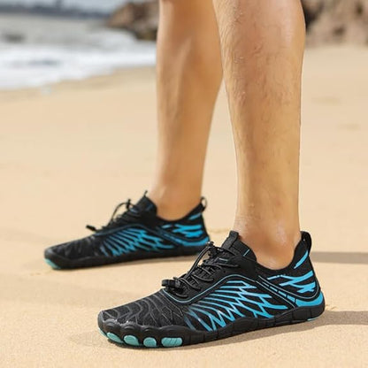 chaussures-pieds-nu-sport-bleu-plage